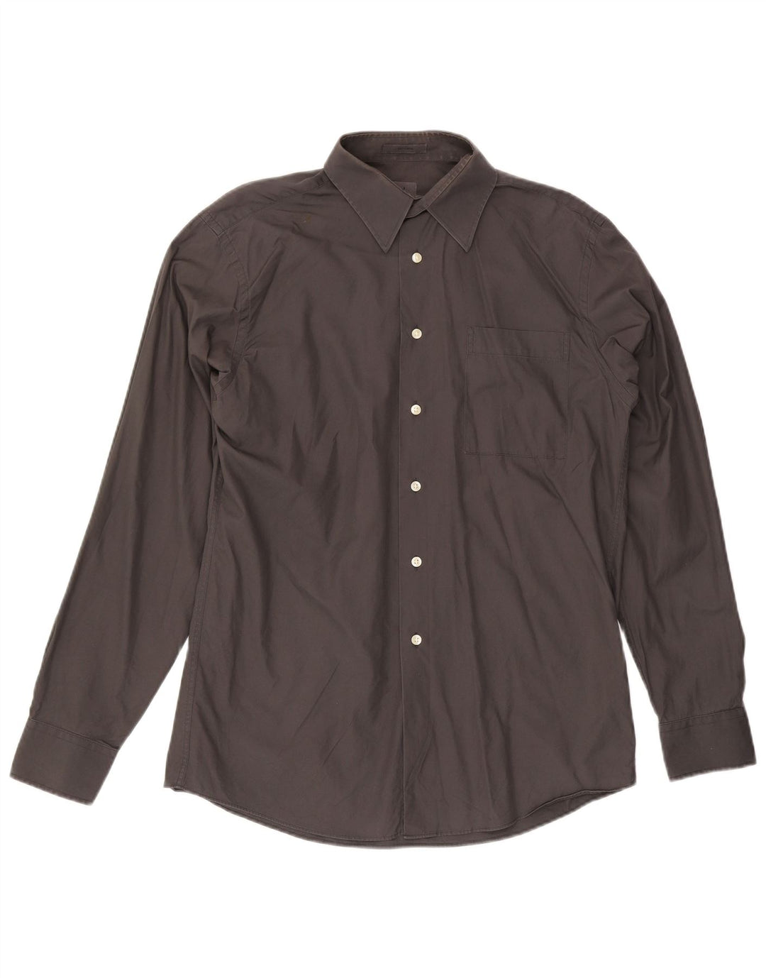 Calvin Klein Herrenhemd Größe 40 15 1/2 mittelgraue Baumwolle