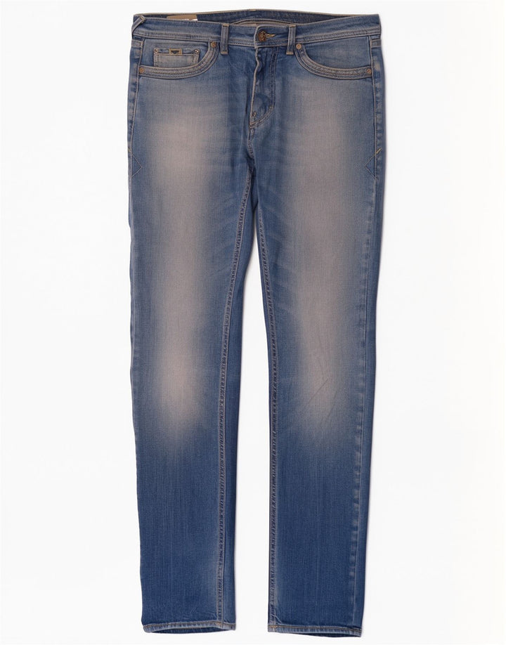 Gas Herren Slim Jeans W34 L34 Blaue Baumwolle