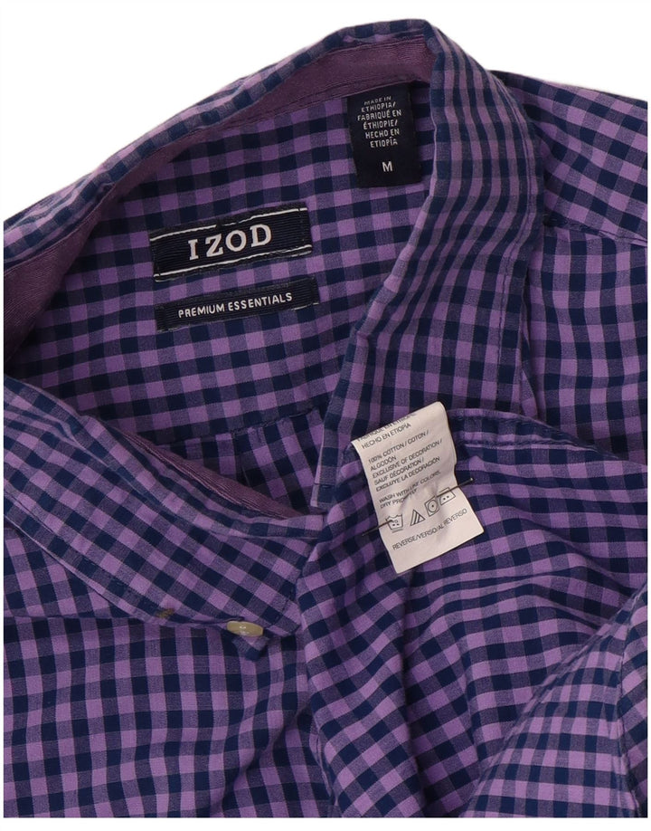 IZOD Herrenhemd aus mittelvioletter Gingham-Baumwolle