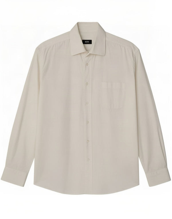 Hugo Boss Herrenhemd Größe 42 16 1/2 Large Weiß