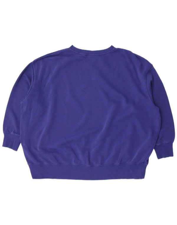 Nike Herren Graphic Loose Fit Sweatshirt Pullover 2XL Blau Baumwolle