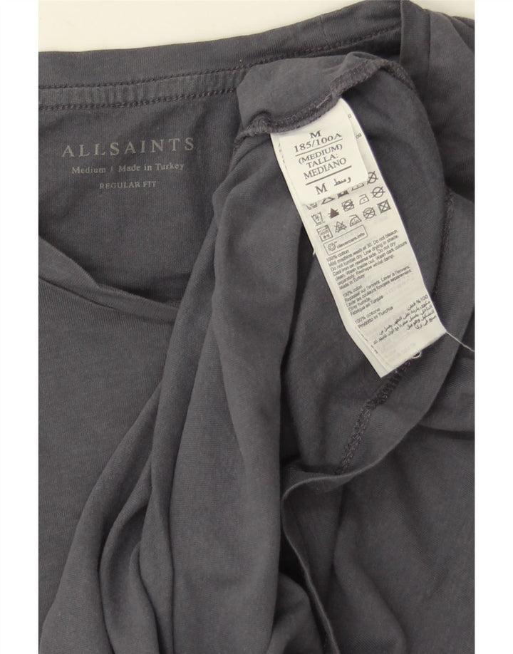 All Saints Herren-T-Shirt mit normaler Passform aus mittelgrauer Baumwolle