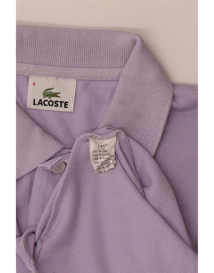 Lacoste Herren-Poloshirt, Größe 4, mittelviolette Baumwolle