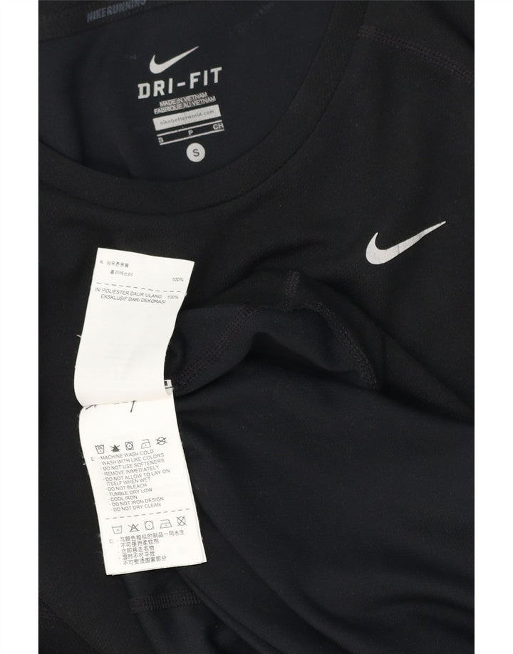 NIKE Herren Dri Fit T-Shirt Top Small Schwarz Polyester