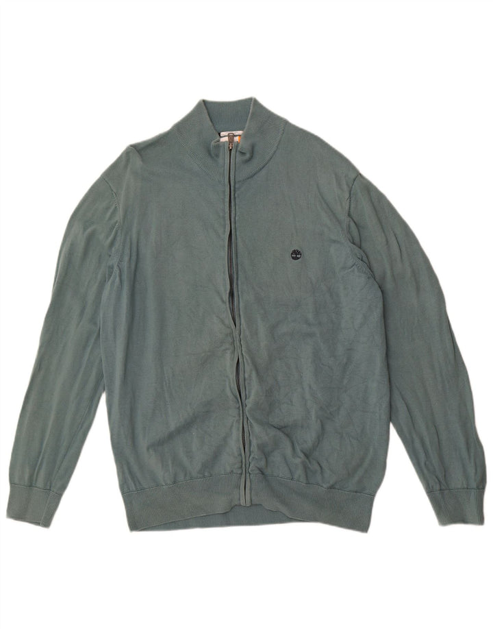 Timberland Herren-Cardigan-Pullover XL aus grüner Baumwolle