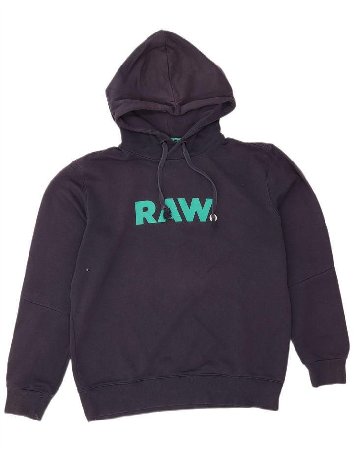 G-Star Herren Grafik-Hoodie-Pullover aus Baumwolle in mittlerem Marineblau