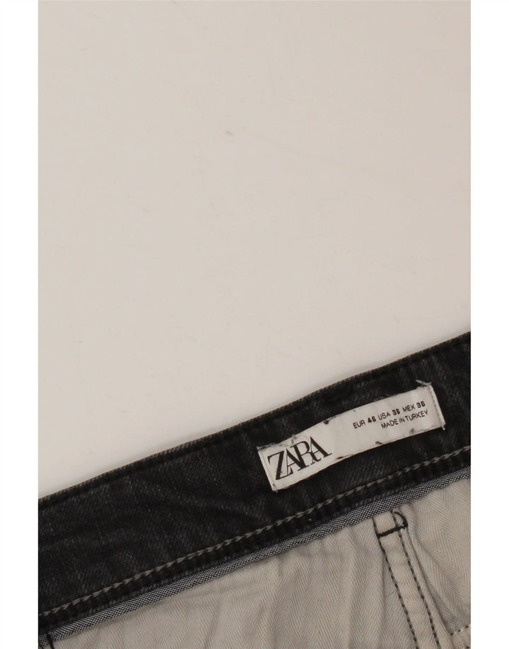 Zara Herren Slim Jeans EU 46 XL W36 L30 Schwarz