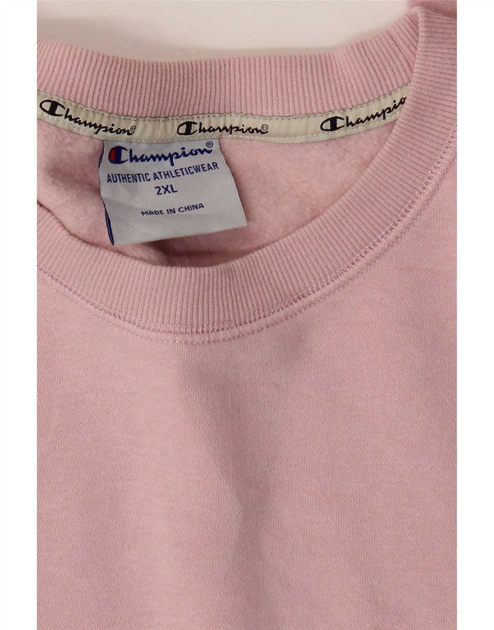 Champion Herren Grafik-Sweatshirt-Pullover 2XL Rosa Baumwolle