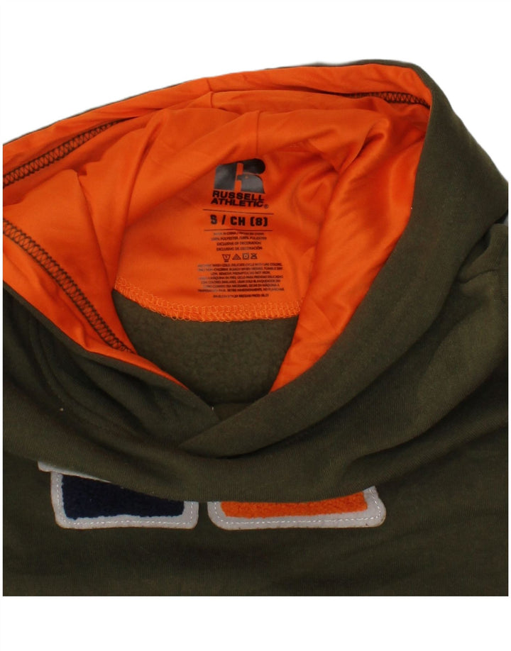 Russell Athletic Jungen-Kapuzenpullover mit Grafik, 7–8 Jahre, Größe S, Khaki, Polyester