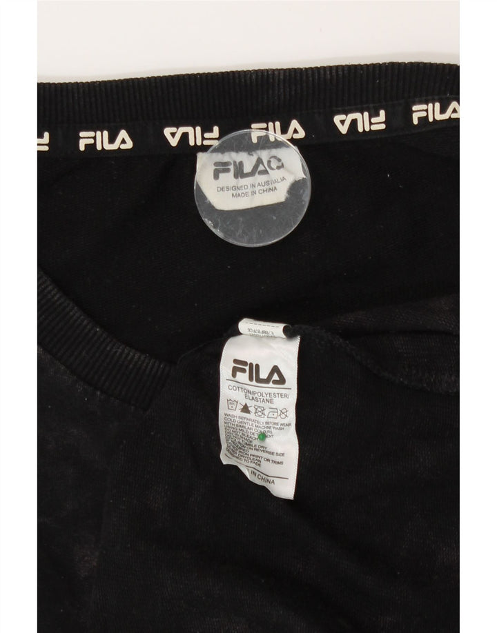 Fila Herren T-Shirt Top 2XL Schwarz Tie Dye Baumwolle