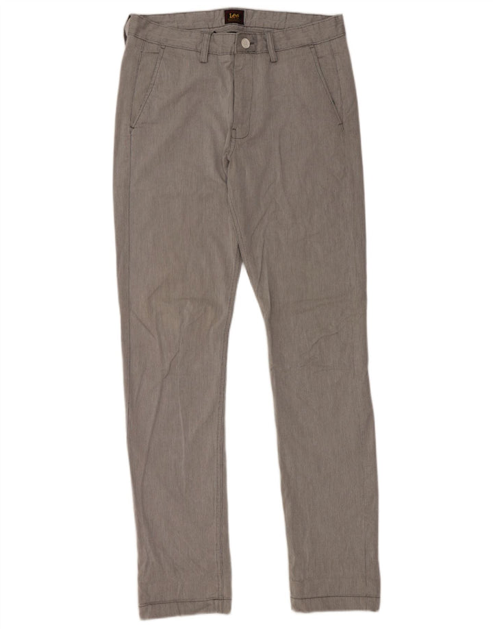 Lee Slim Chino-Hose für Herren, W31, L32, graue Nadelstreifen-Baumwolle