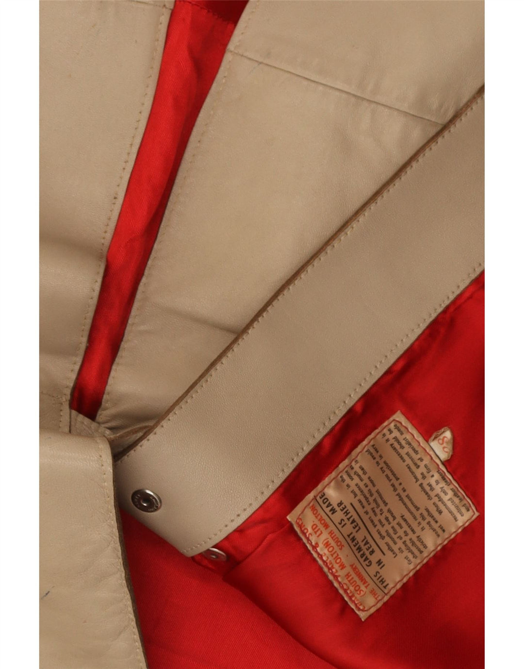 Vintage Damen Lederweste IT 38 XS Beige