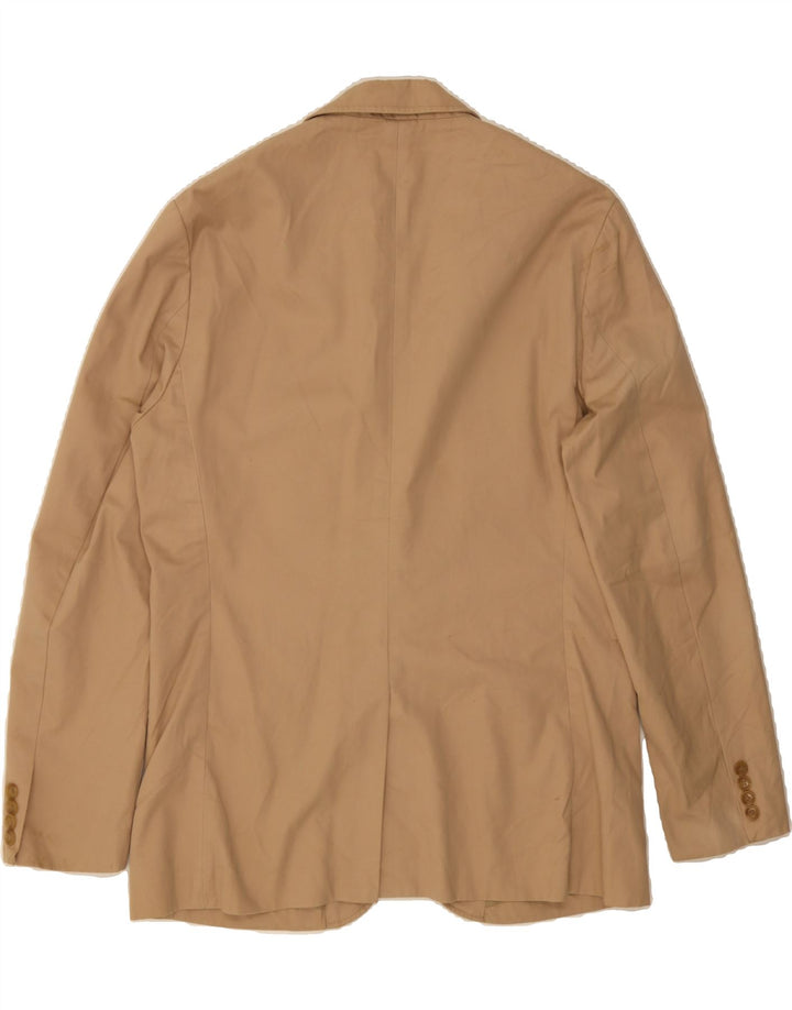 J. CREW Mens 2 Button Blazer Jacket UK 40 Large Brown Cotton Vintage J. Crew and Second-Hand J. Crew from Messina Hembry 