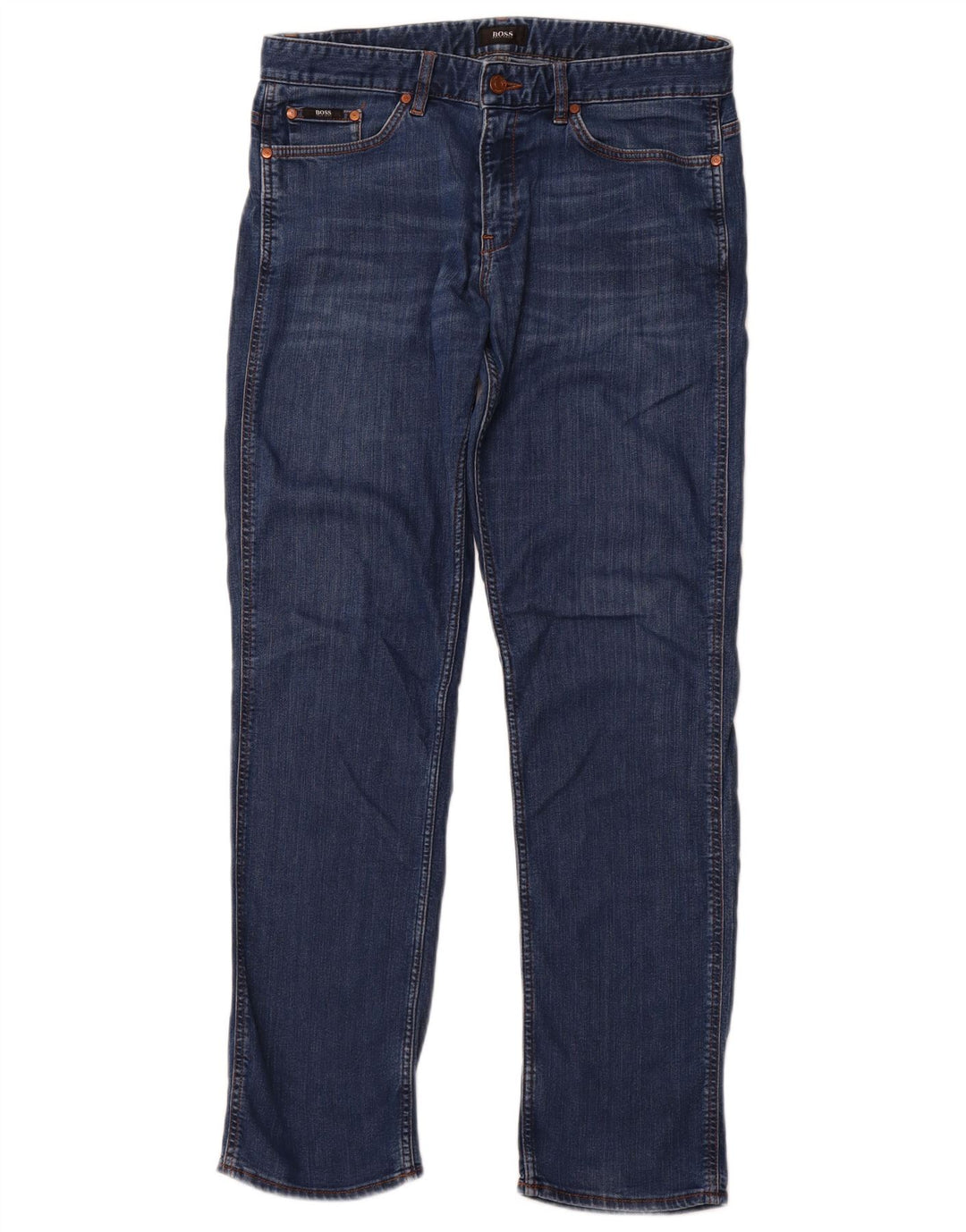 HUGO BOSS Damen Slim Jeans W33 L32 Blaue Baumwolle