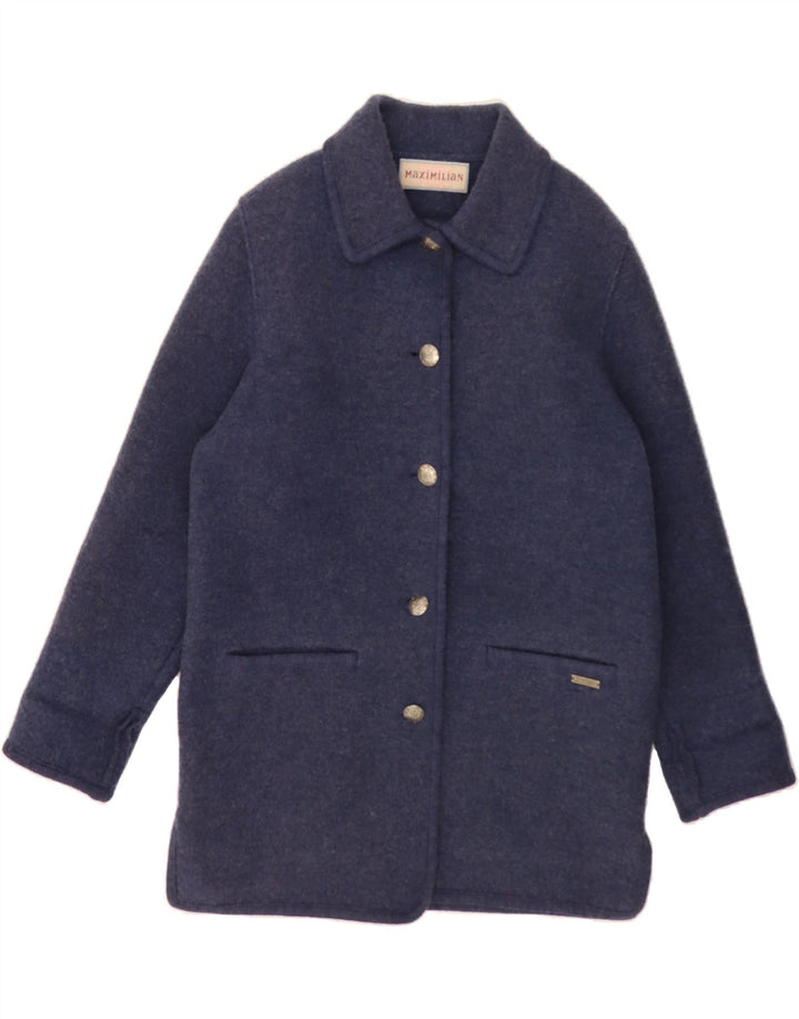 MAXI MILIAN Womens Overcoat UK 18 XL Navy Blue Vintage Maxi Milian and Second-Hand Maxi Milian from Messina Hembry 