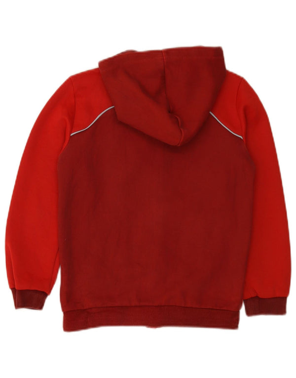 Puma Jungen-Ferrari-Kapuzenpullover mit Reißverschluss, 7–8 Jahre, rotes Farbblock-Polyester