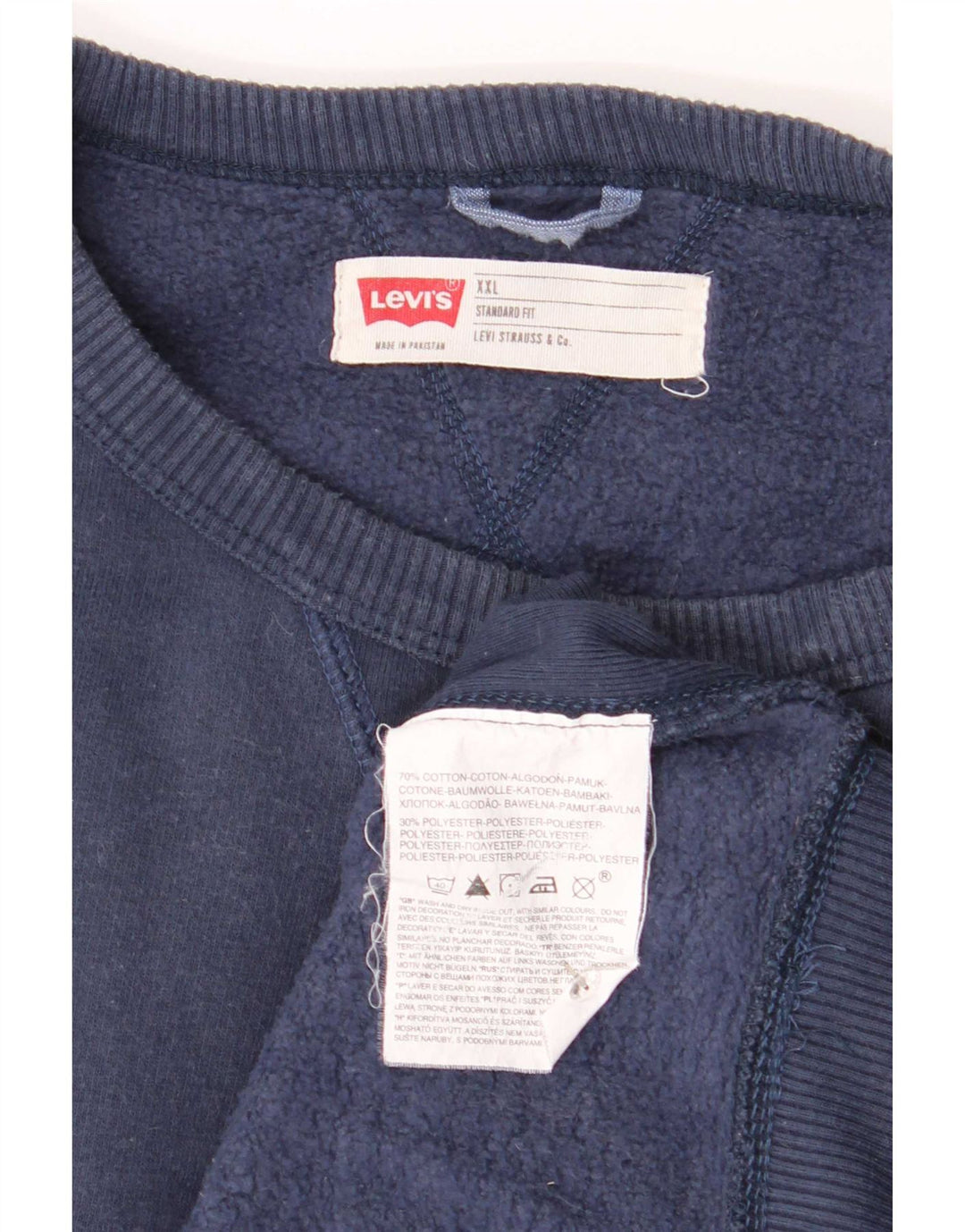 Levi's Herren-Sweatshirt mit Standard-Passform, 2XL, marineblau, Baumwolle
