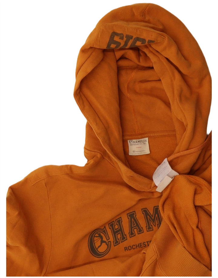 Champion Herren-Kapuzenpullover mit Grafik, groß, aus gelber Baumwolle