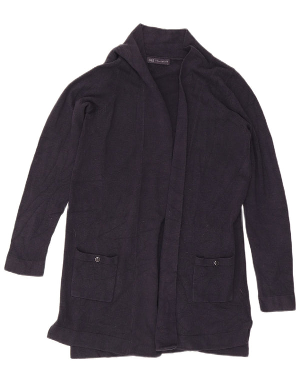 Marks & Spencer Damen Longline-Cardigan-Pullover UK 12 Medium Navy Blue