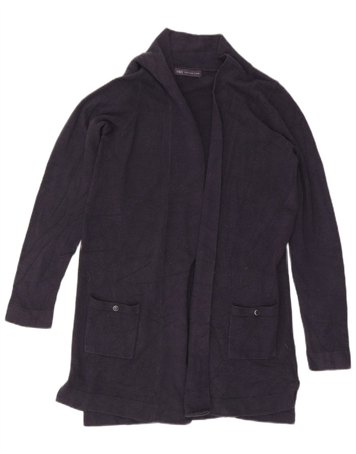 Marks & Spencer Damen Longline-Cardigan-Pullover UK 12 Medium Navy Blue