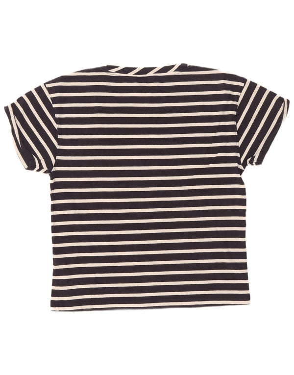 Tommy Hilfiger Damen T-Shirt Top UK 14 Mittel Marineblau gestreift