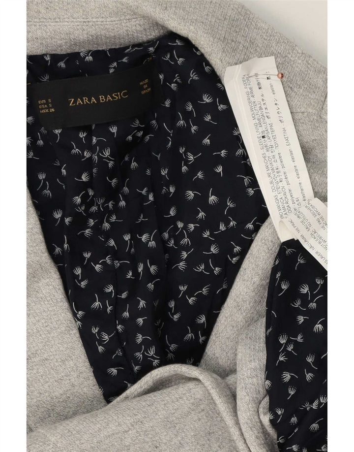 Zara Damen-Blazer mit 1 Knopf, Gr. 10, Größe S, Grau, Polyester