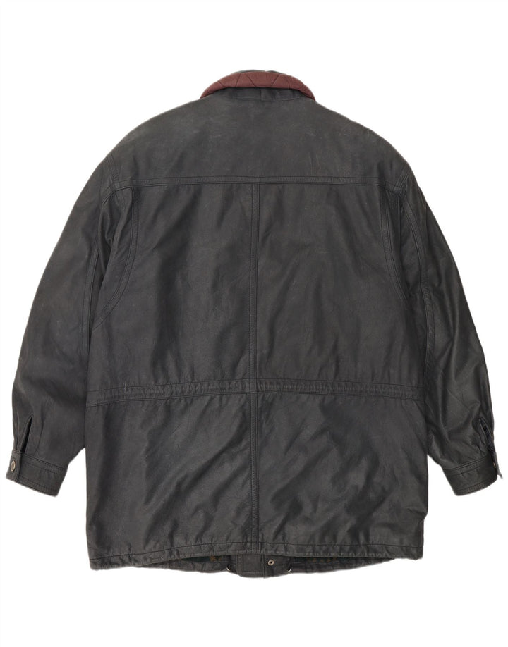 Vintage Herren Lederjacke IT 50 Large Grau