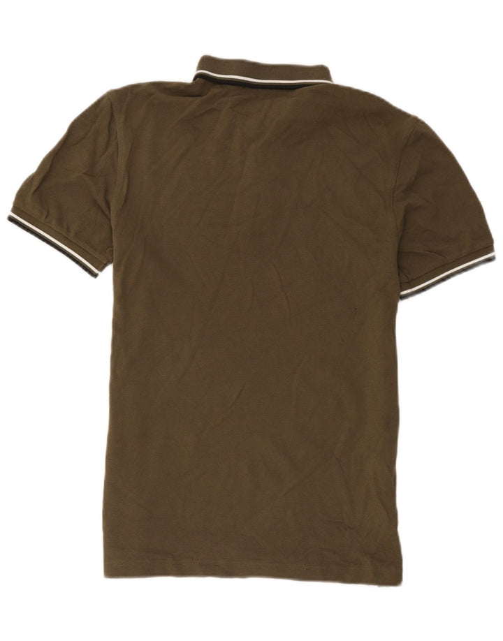 Fred Perry Herren-Poloshirt aus mittlerer Khaki-Baumwolle