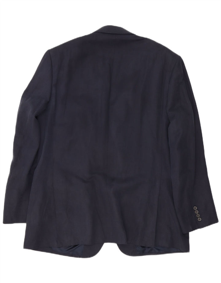 Marks & Spencer Herren-Blazer mit 2 Knöpfen, UK 46, XL, Marineblau, Seide