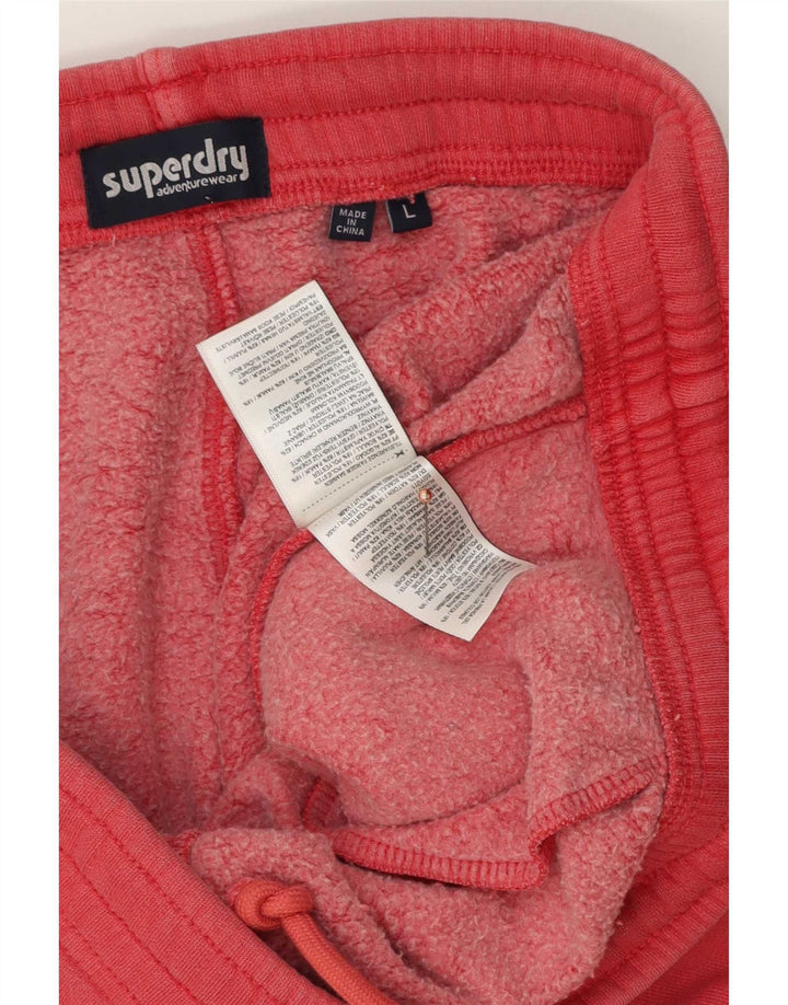 Superdry Herren Sportshorts mittelrote Baumwolle