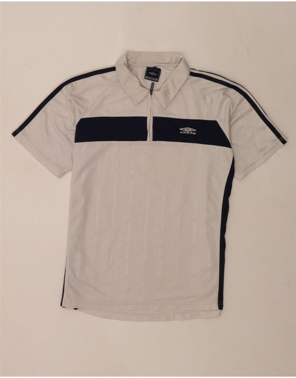 Umbro Herren-Poloshirt, Mittelweiß, Farbblock