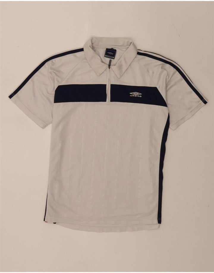 Umbro Herren-Poloshirt, Mittelweiß, Farbblock