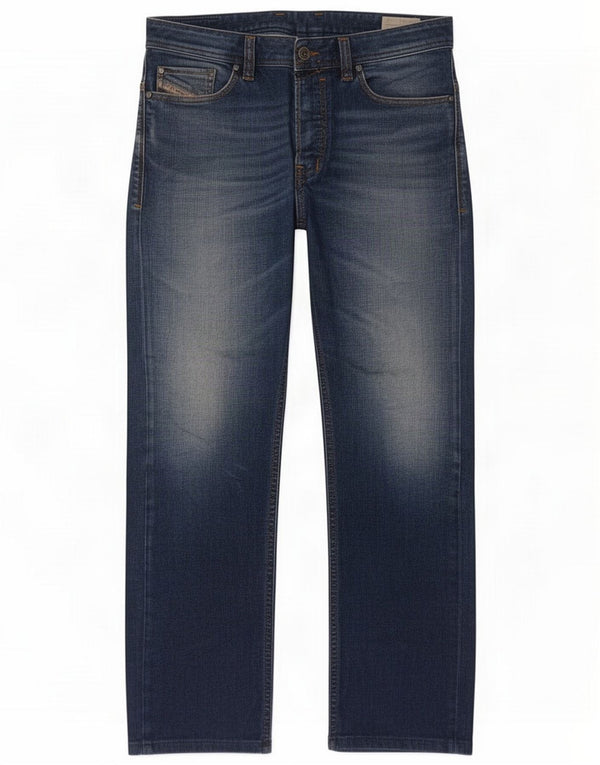 Diesel Herren Safado Straight Jeans W30 L29 Marineblaue Baumwolle