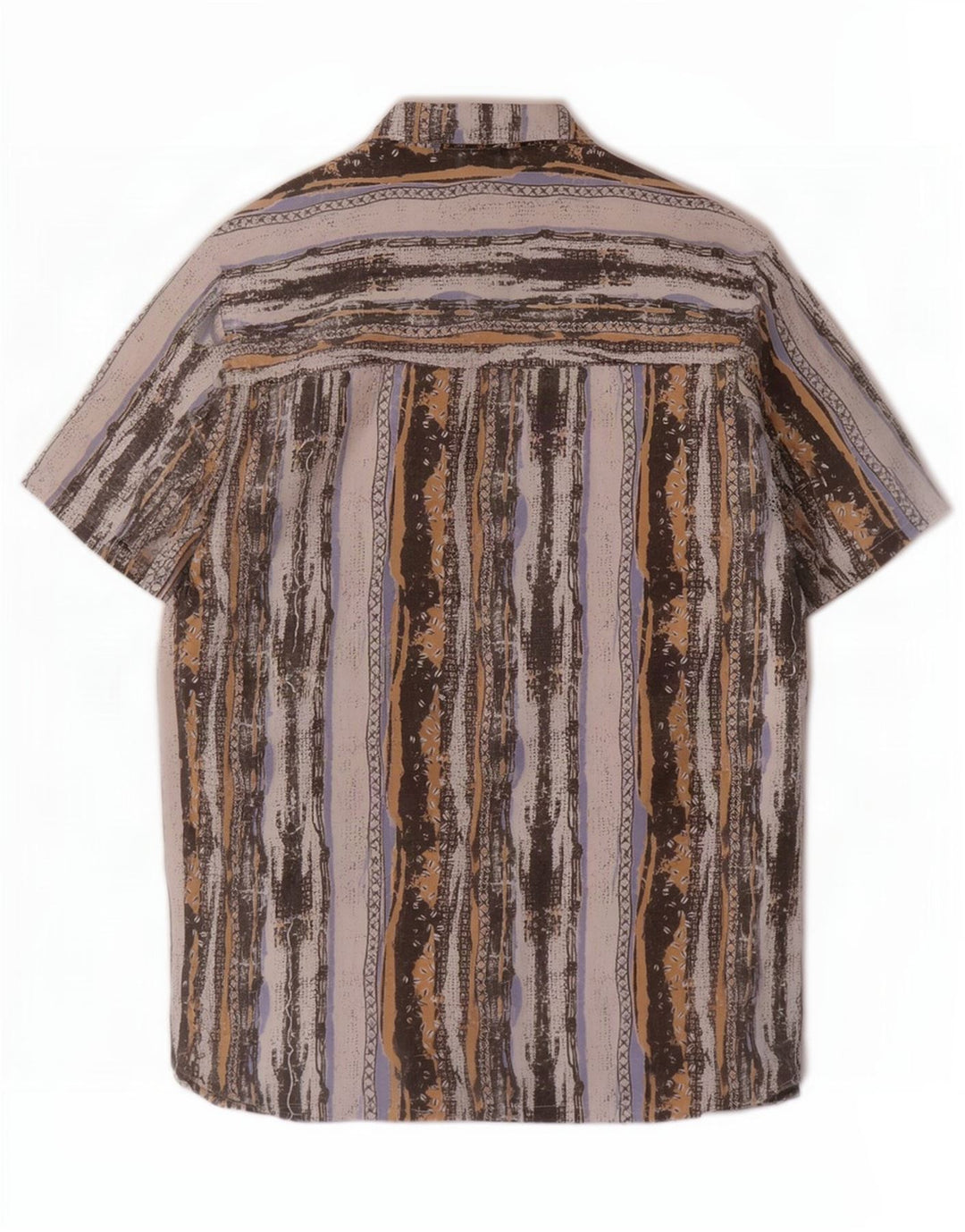 Beyond Herren-Kurzarmhemd, groß, mehrfarbig, gestreift, Polyester
