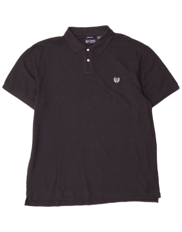 Chaps Herren-Poloshirt mit individueller Passform, XL, Marineblau, Baumwolle