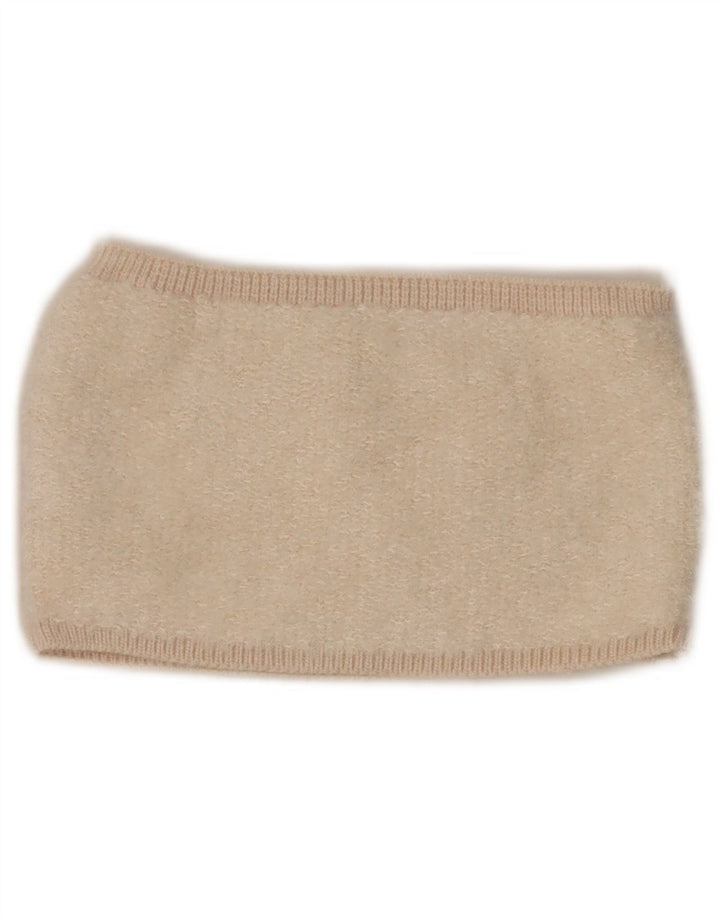 Zara Damen Strick-Crop-Top UK 8 Small Beige Acryl