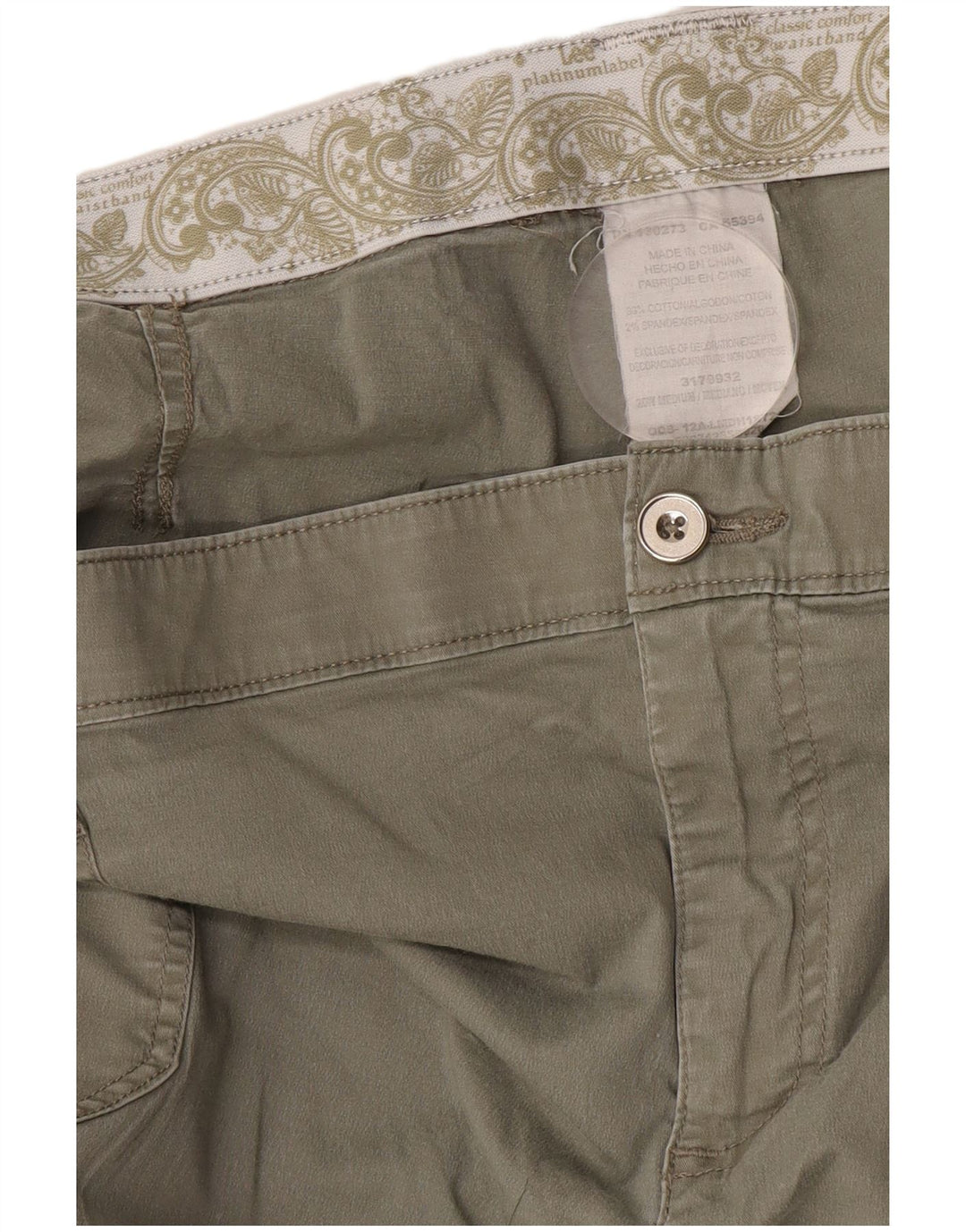 Lee Damen Caprihose W40 L19 Graue Baumwolle