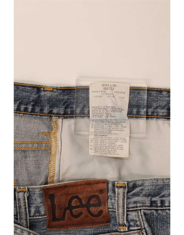 Lee Herren Seattle Straight Jeans W40 L31 Blaue Baumwolle