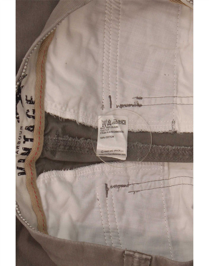 Marks & Spencer Herren Vintage Bermudashorts W32 mittelgraue Baumwolle