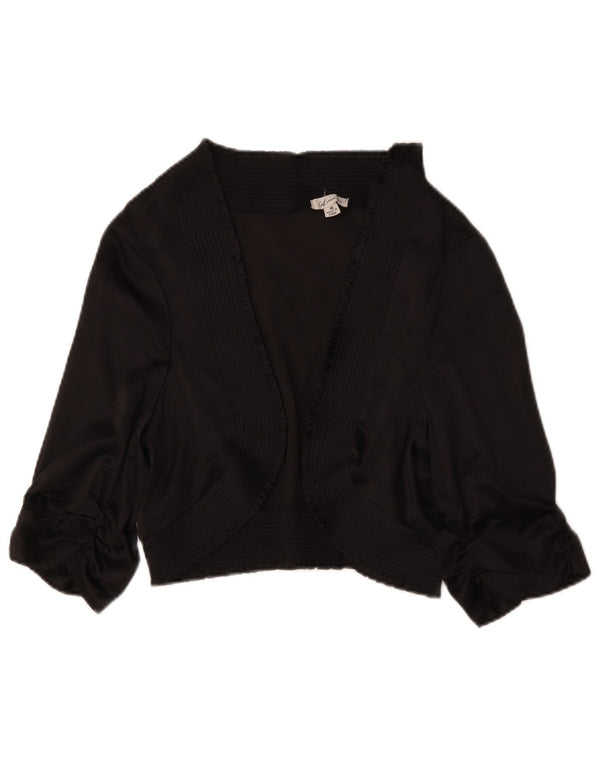 Marks & Spencer Damen Autograph Kurzarm Bolero Top UK 18 XL Schwarz