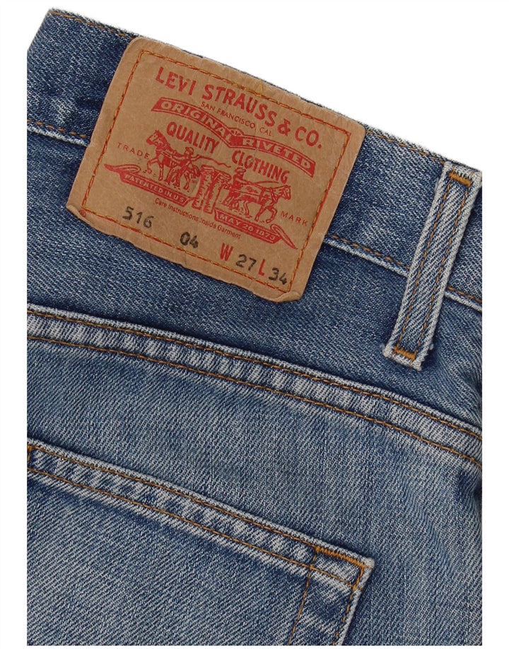 Levi's Herren 516 verkürzte Jeans W27 L25 Blau