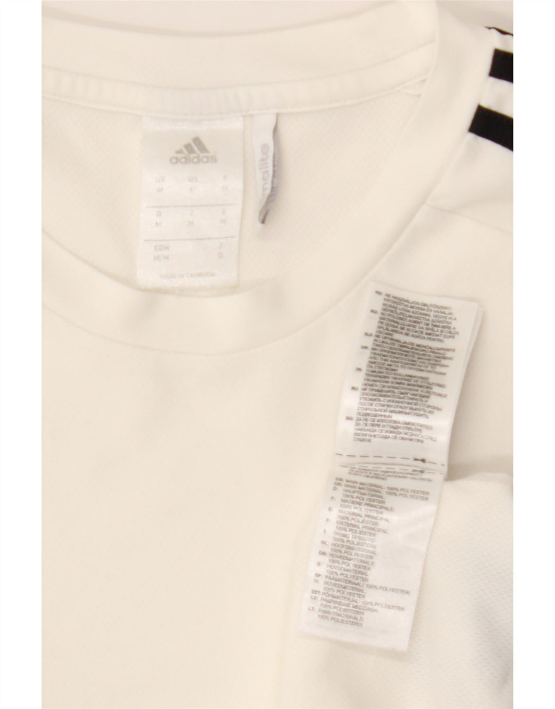 ADIDAS Herren Climalite T-Shirt Top Mittelweißes Colourblock-Polyester