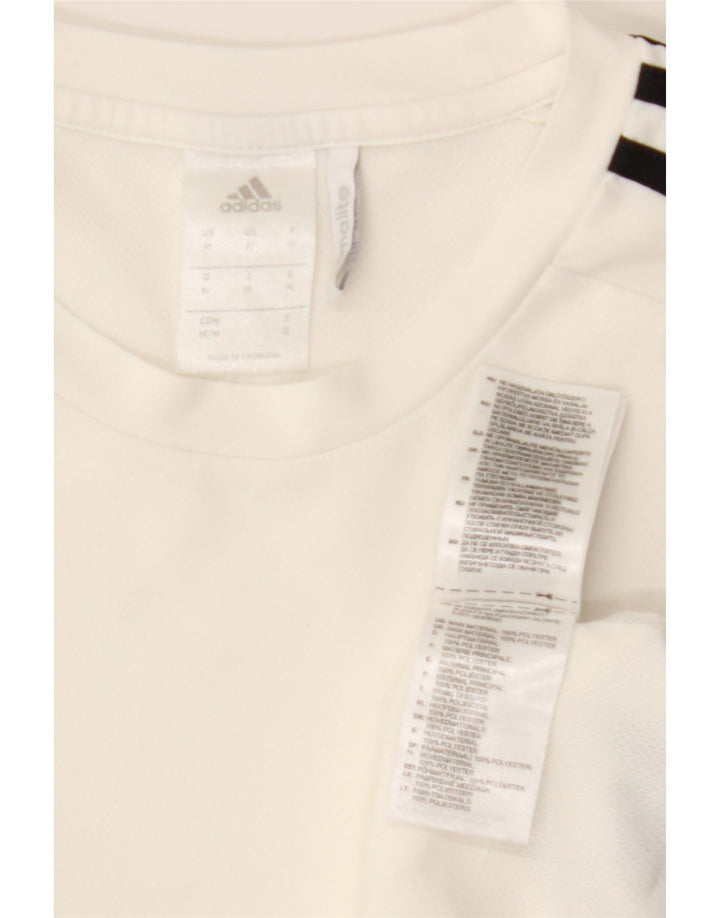 ADIDAS Herren Climalite T-Shirt Top Mittelweißes Colourblock-Polyester