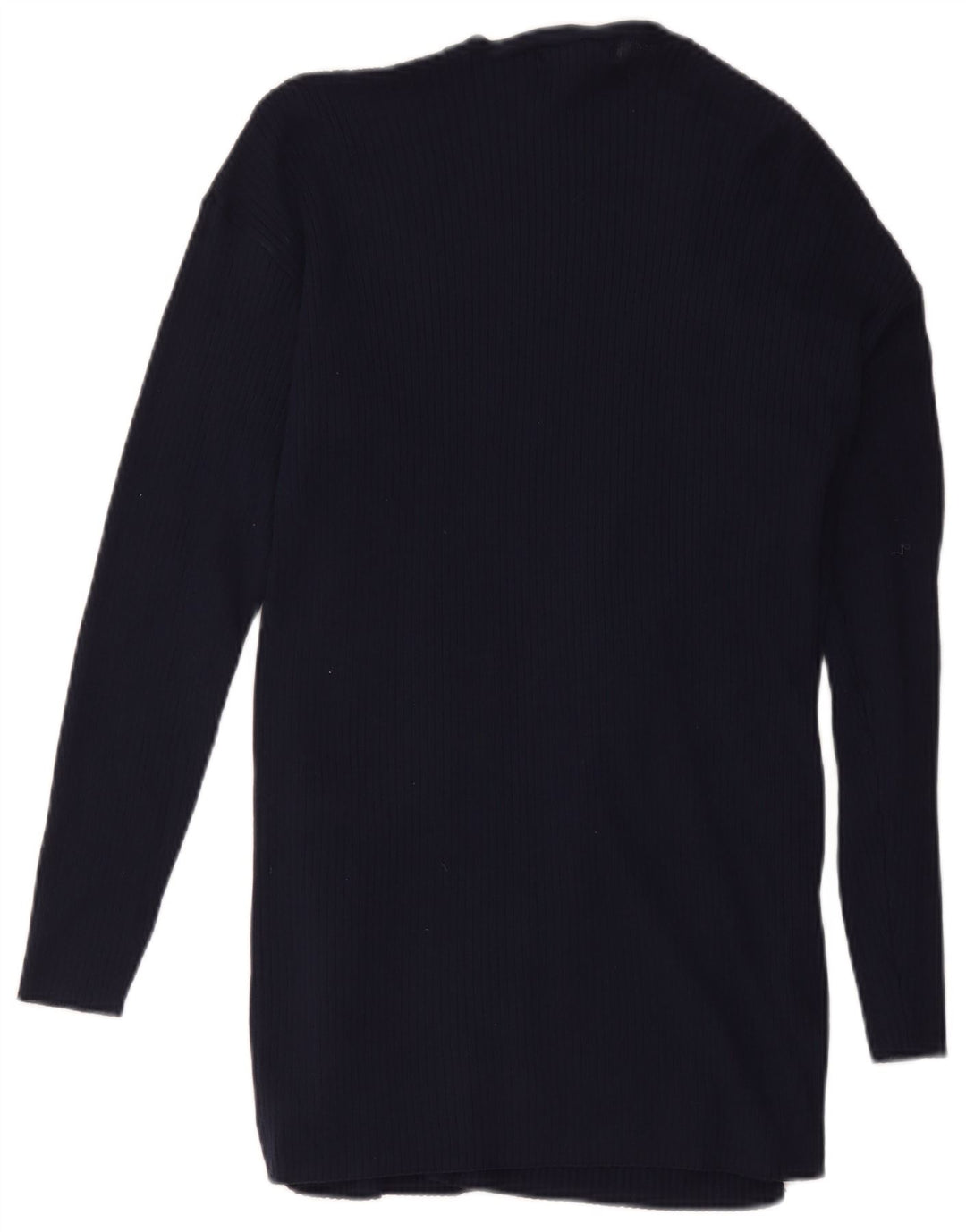 Marks & Spencer Damen Longline Cardigan Pullover UK 14 Medium Navy Blue Cla