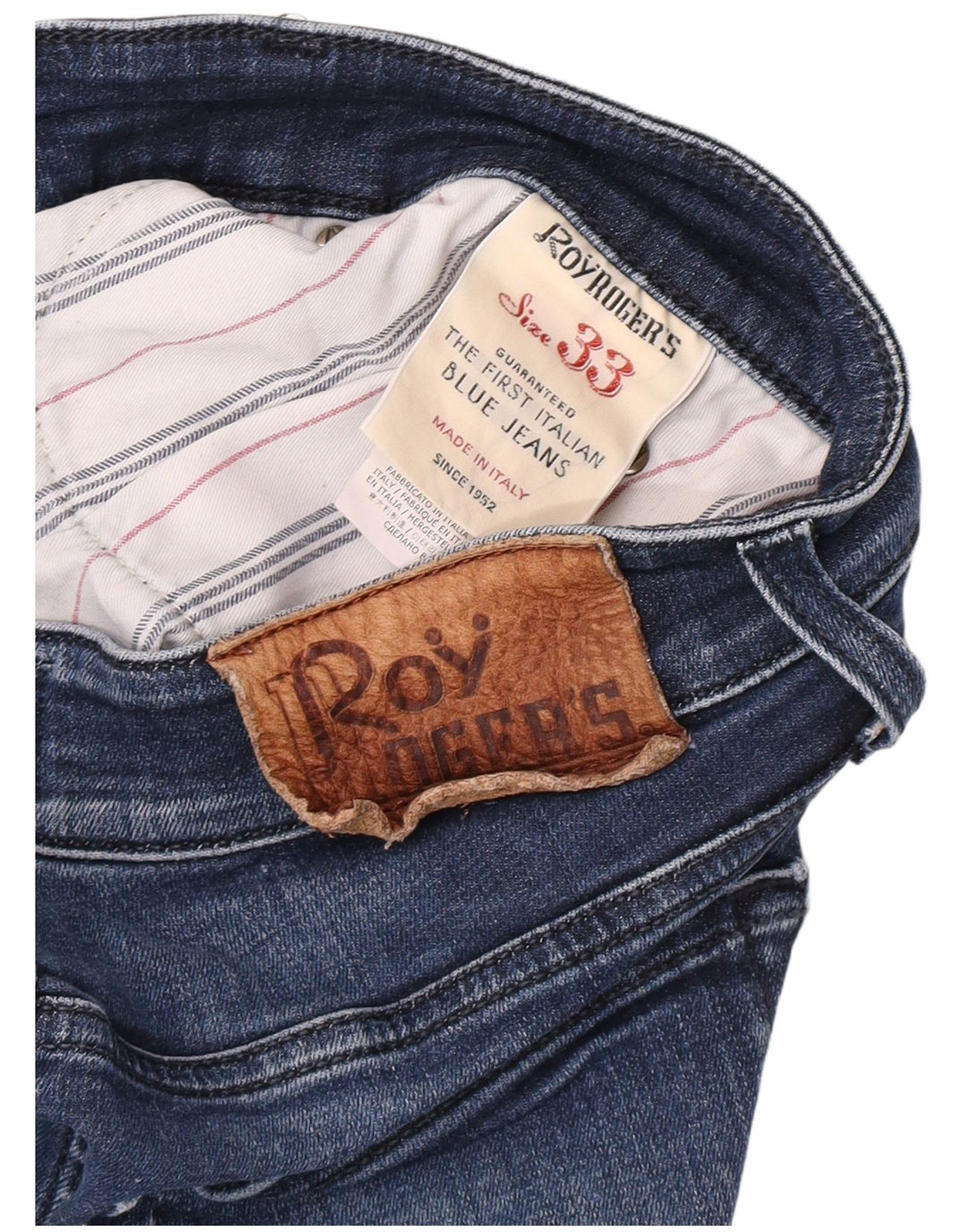 Roy Rogers Herren Slim Jeans W33 L28 Marineblau Baumwolle