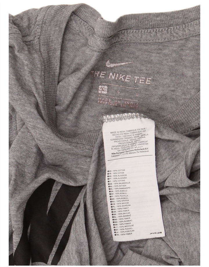 NIKE Herren-T-Shirt mit Grafik, Größe L, Grau, Baumwolle