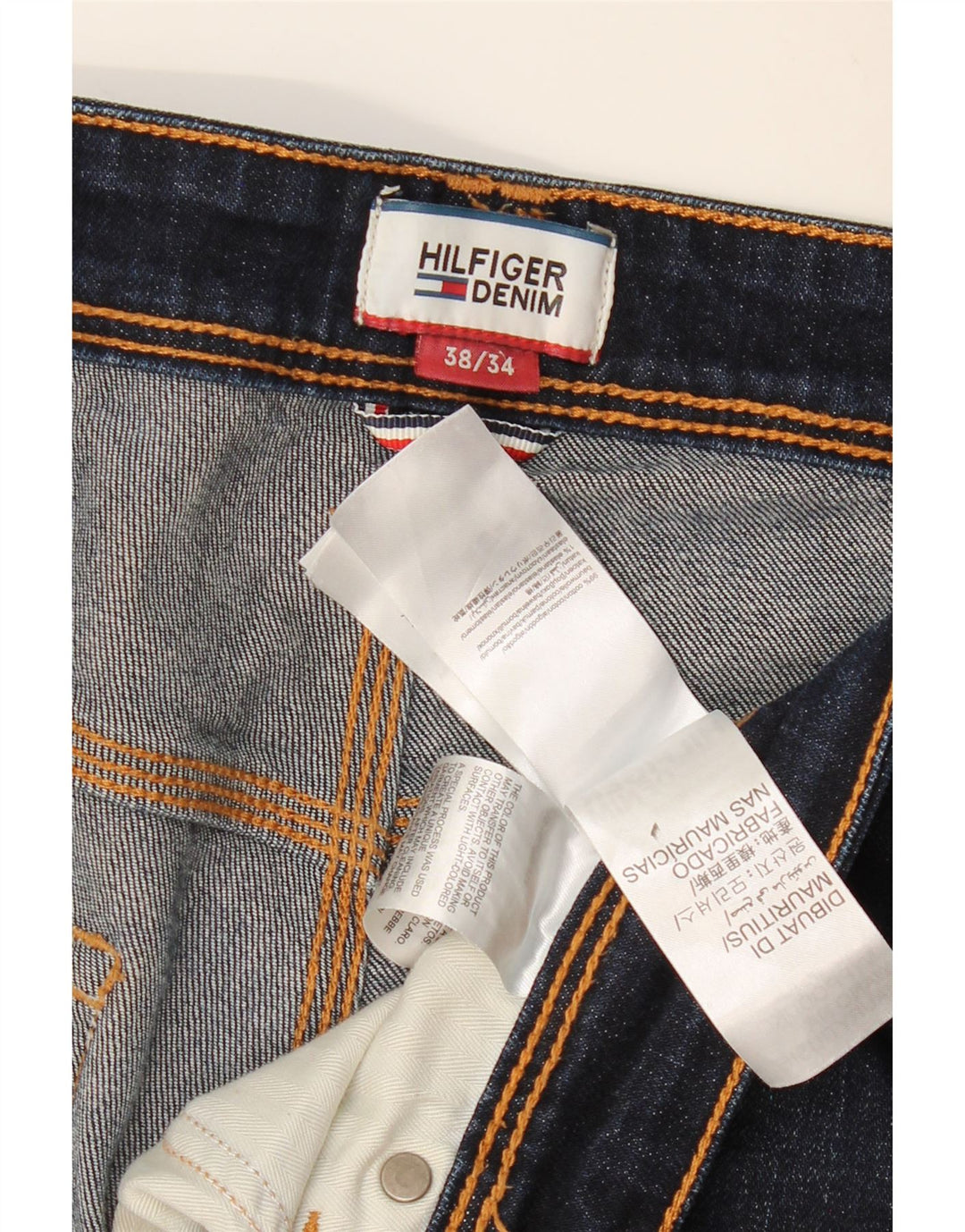 Tommy Hilfiger Herren Bootcut Jeans W38 L34 Marineblau Baumwolle