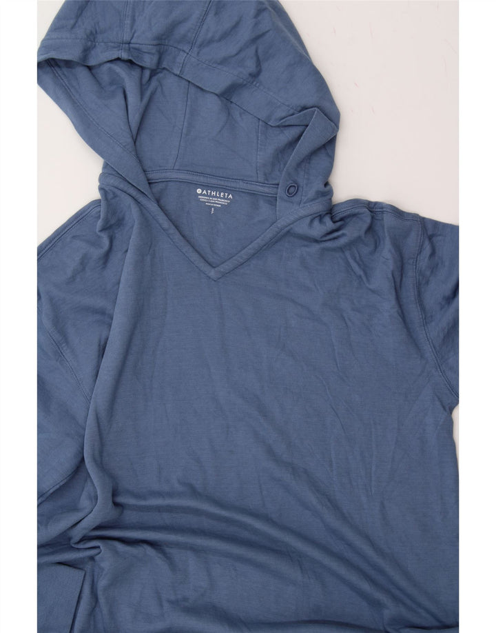 ATHLETA Womens Hoodie Jumper UK 10 Small Blue Cotton Vintage Athleta and Second-Hand Athleta from Messina Hembry 