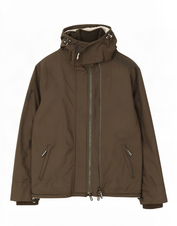 Superdry Herren Windcheater Kapuzen-Windjacke UK 40 Large Khaki