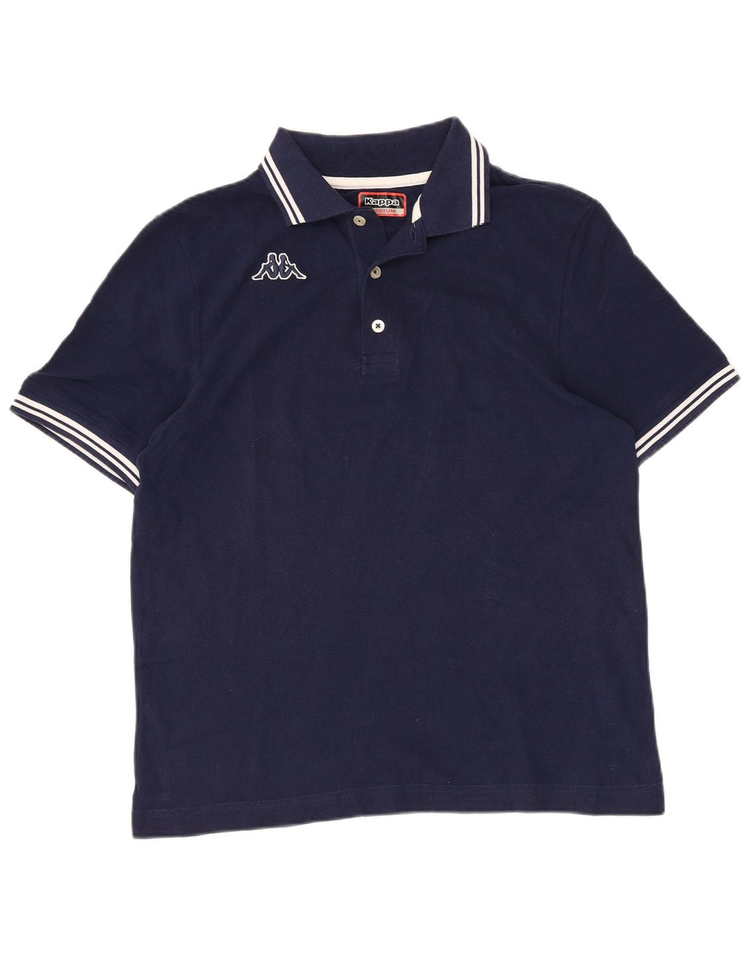 Kappa Herren-Poloshirt, mittelmarineblaue Baumwolle
